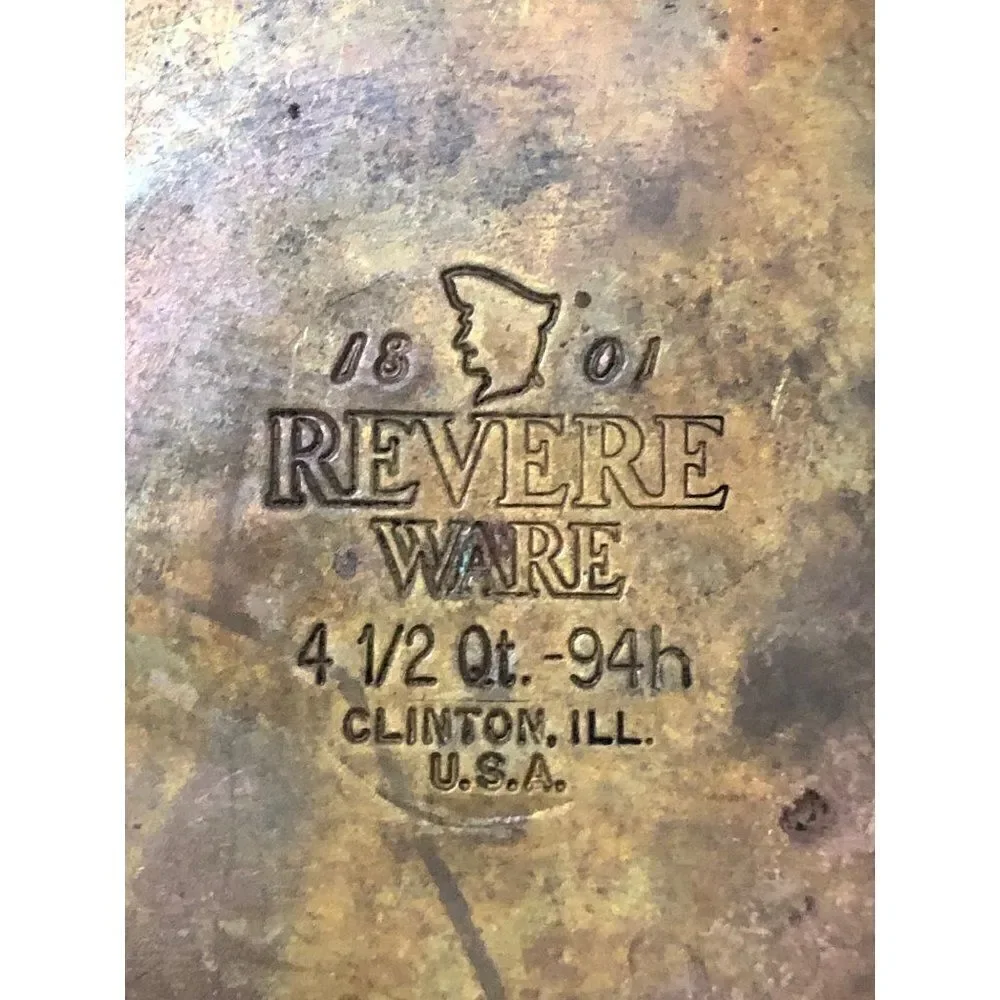 Vintage Revere Ware Copper Bottom Cooking Set Pot Pan Lot of 10